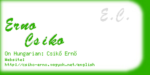 erno csiko business card