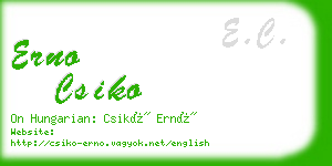 erno csiko business card